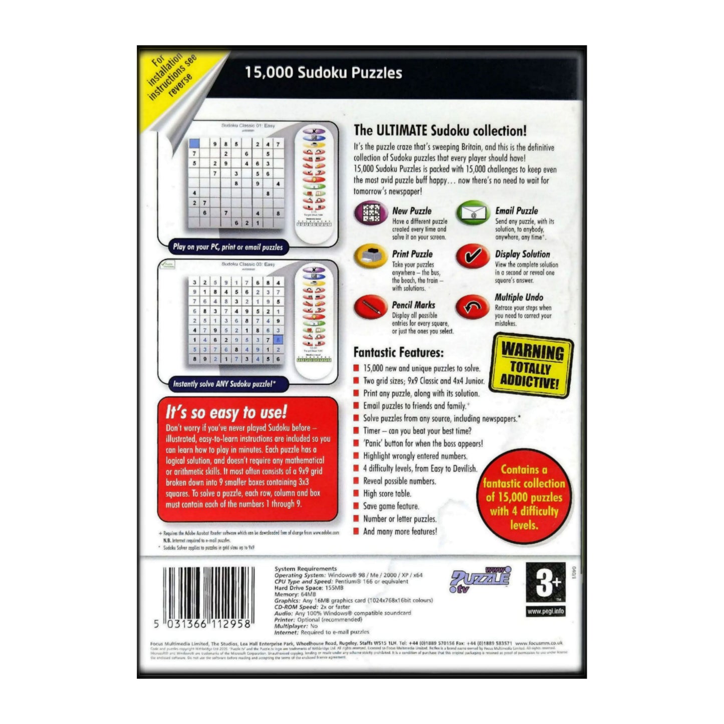 Sudoku: 1500 Sudoku Puzzles