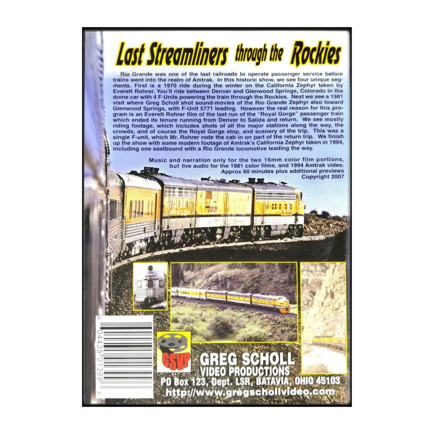 Last Streamliners Through The Rockies