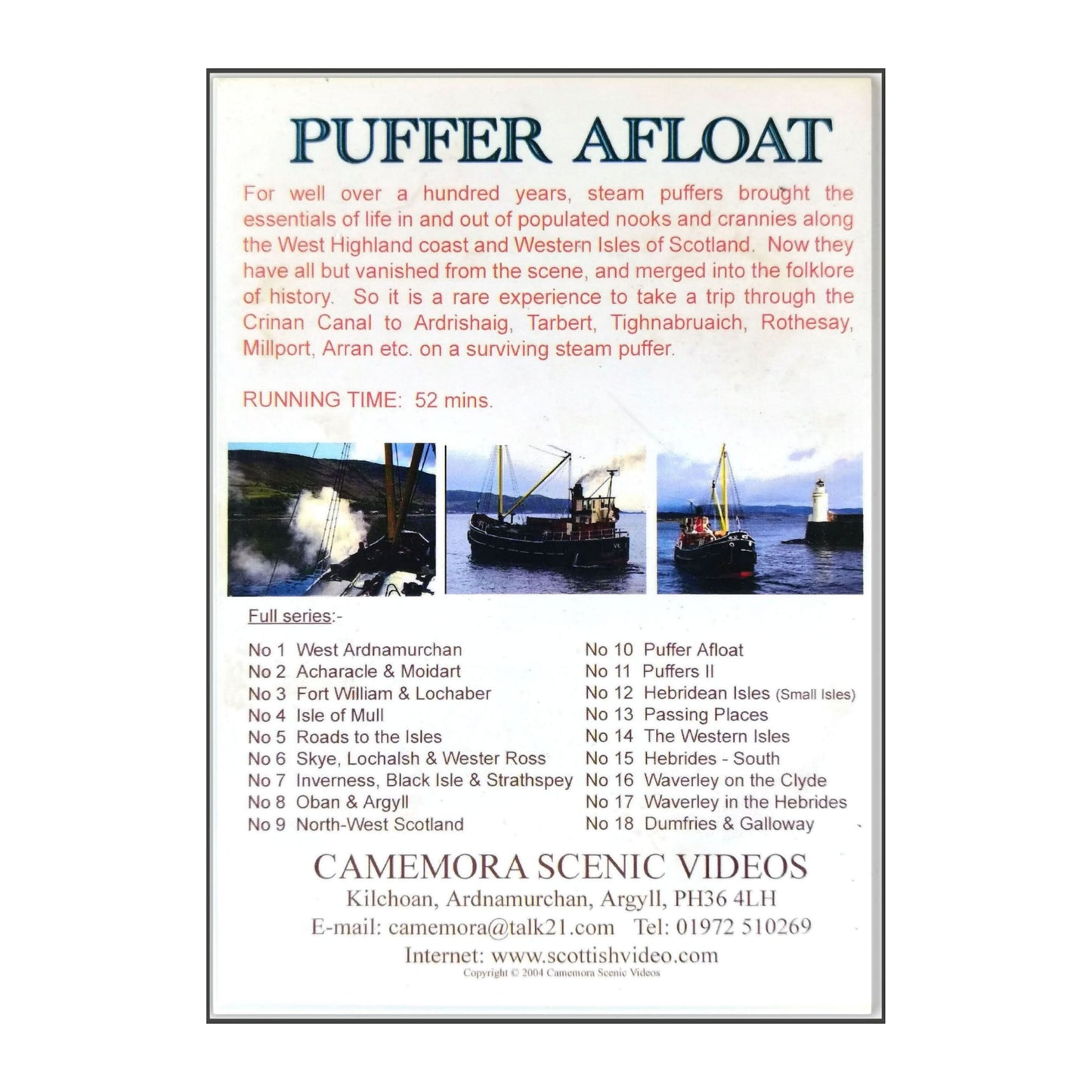 Scenic DVD No 10 Puffer Afloat
