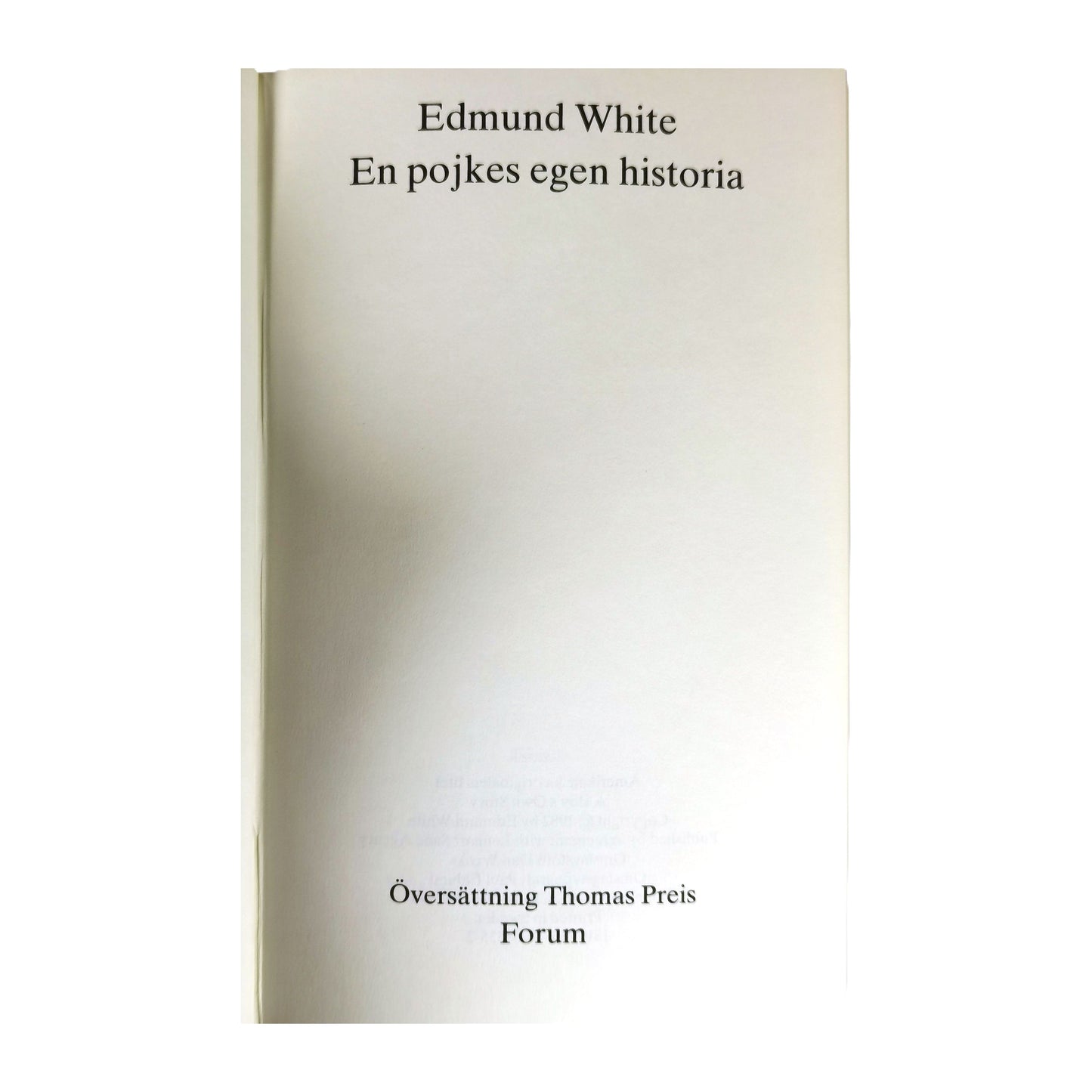 Edmund White: En Pojkes Egen Historia