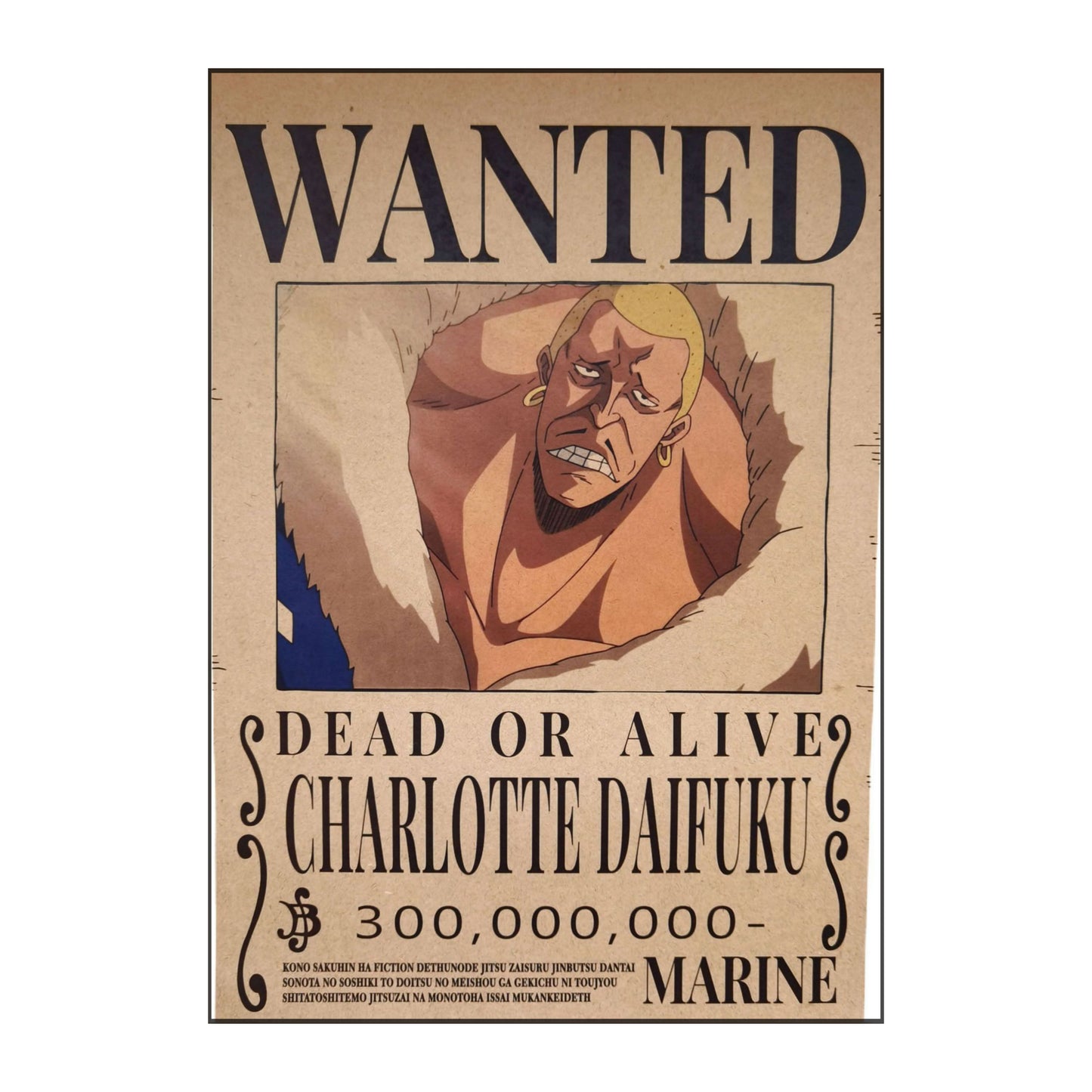 One Piece: Wanted Poster Charlotte Daifuku 300000000 (420mm x 285mm)