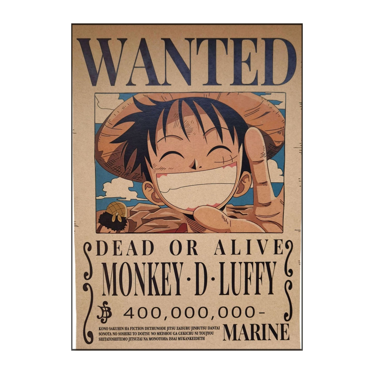 One Piece: Wanted Poster Monkey D. Luffy 400000000 (420mm x 285mm)