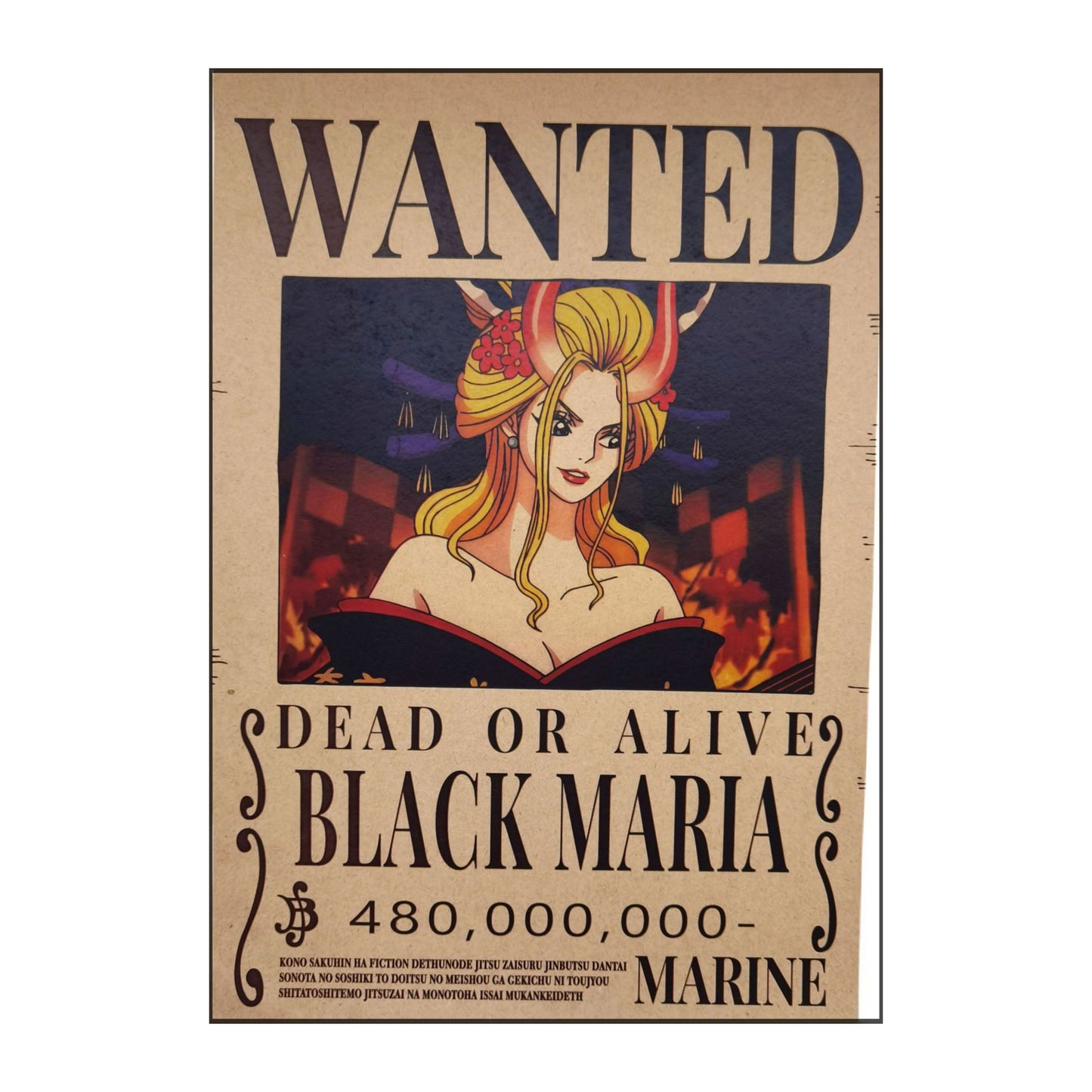 One Piece: Wanted Poster Black Maria 480000000 (420mm x 285mm)