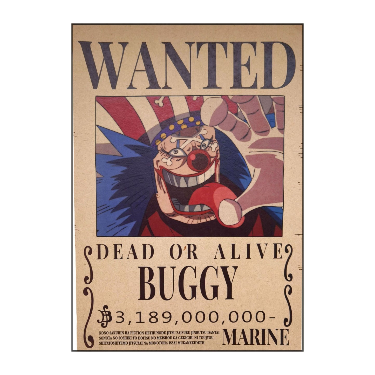One Piece: Wanted Poster Buggy 3189000000 (420mm x 285mm)
