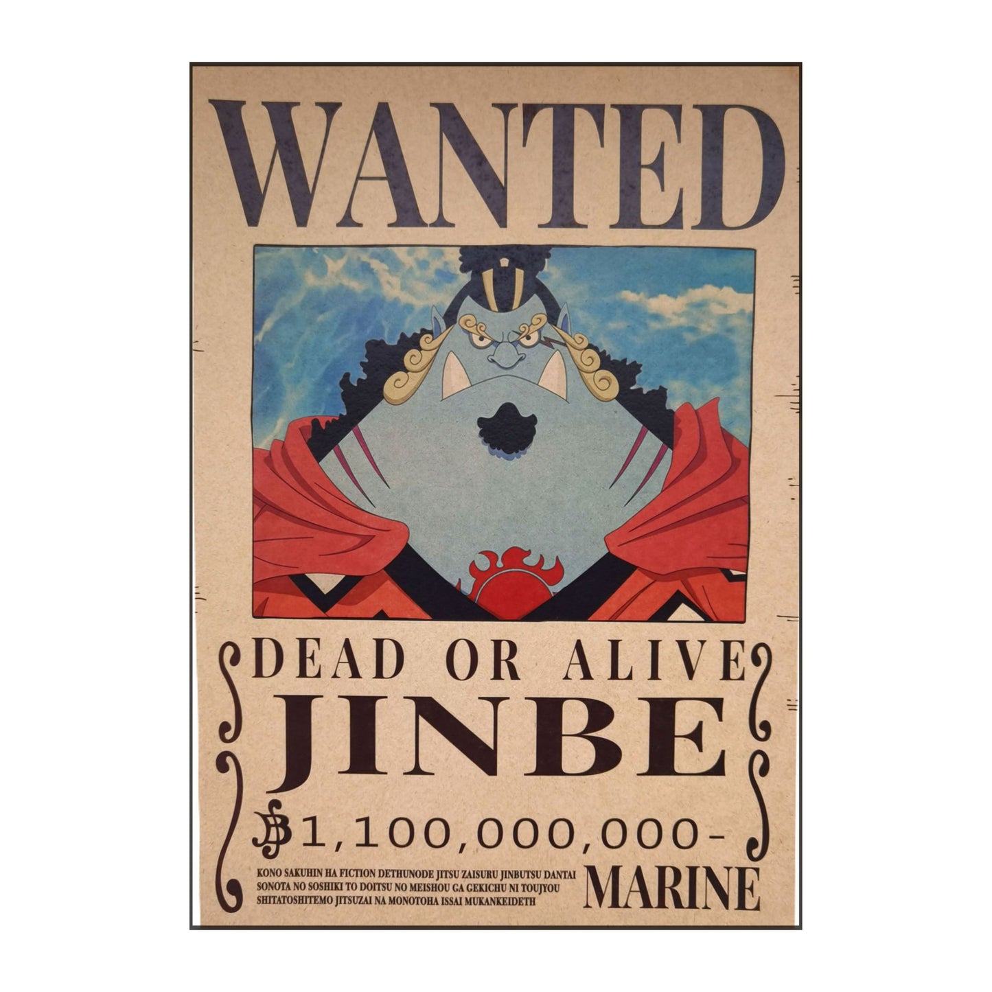 One Piece: Wanted Poster Jinbe 1100000000 (420mm x 285mm)