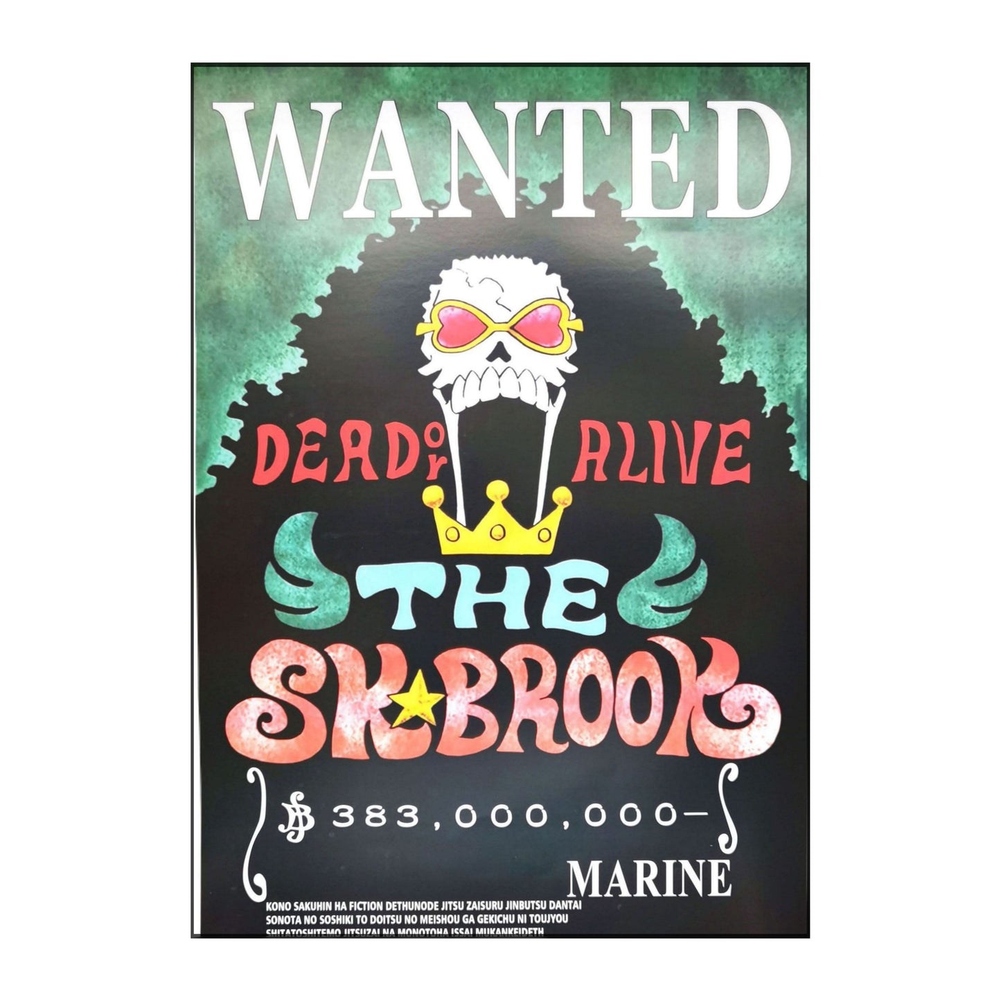 One Piece: Wanted Poster The SK Brook 383000000 (420mm x 285mm)
