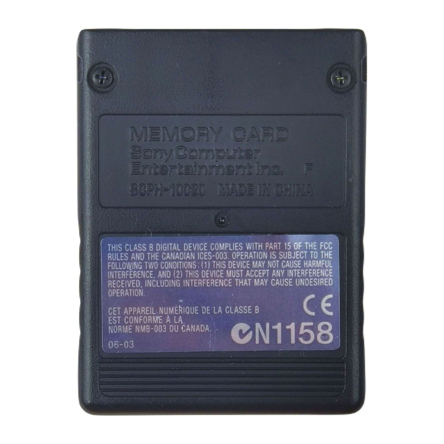 PlayStation 2: Memory Card (8MB) SCPH-10020 06-03 (Black) PS2 Sony