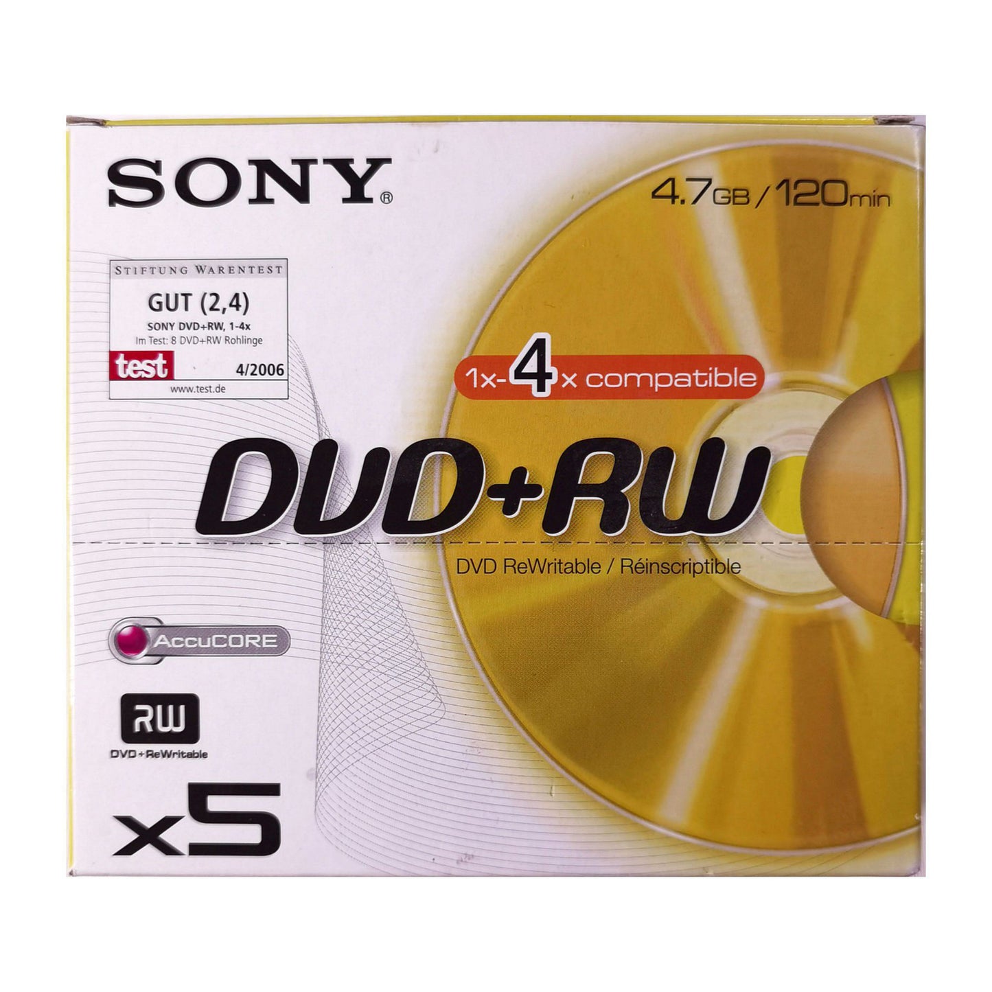 DVD+RW (4.7GB) ( x5 ) Sony