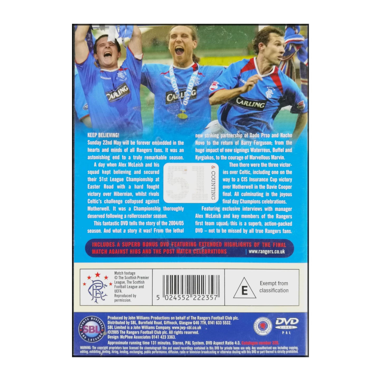 Rangers Fc: 51 & Counting Rangers 2004-2005
