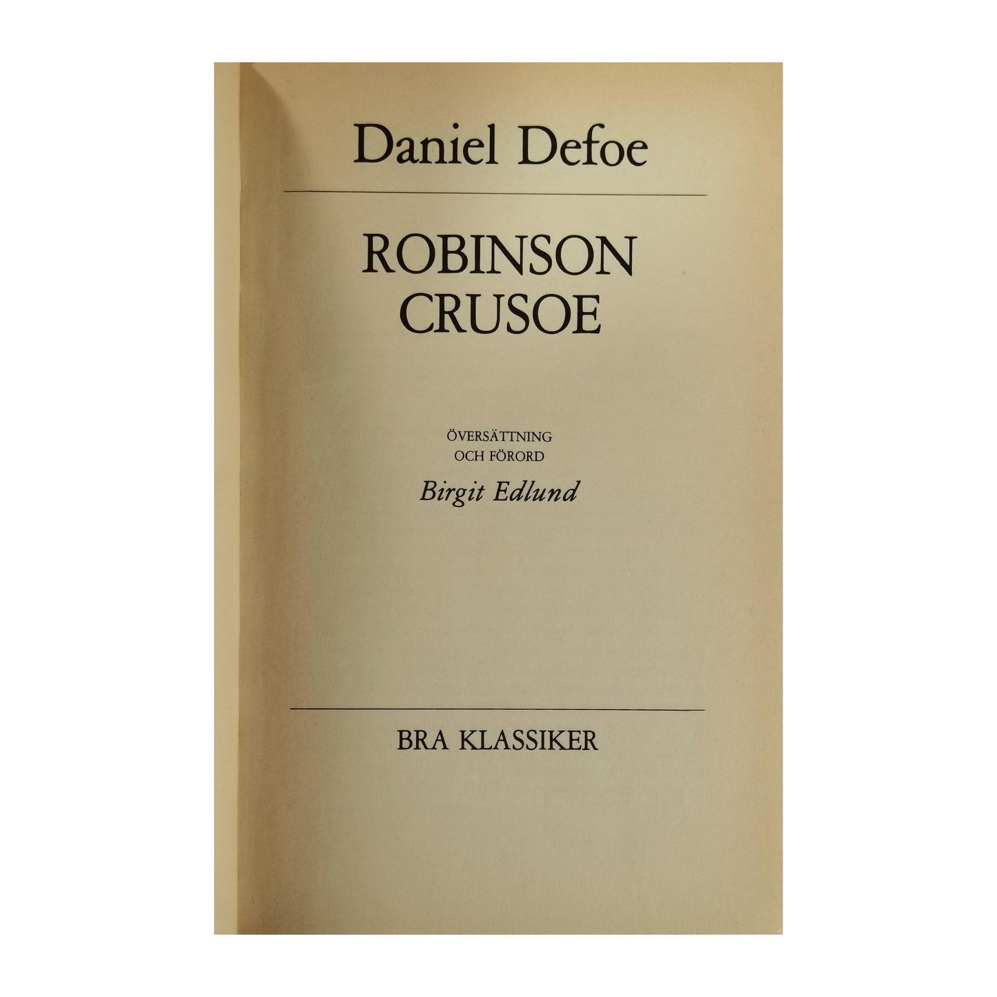 Daniel Defoe: Robinson Crusoe