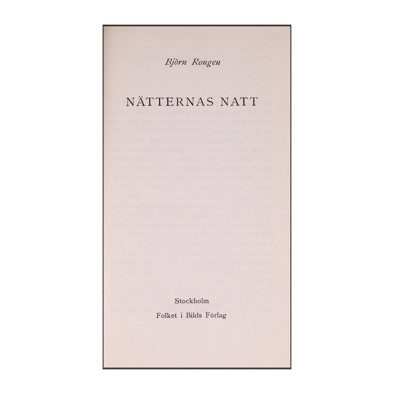 Björn Rongen: Nätternas Natt