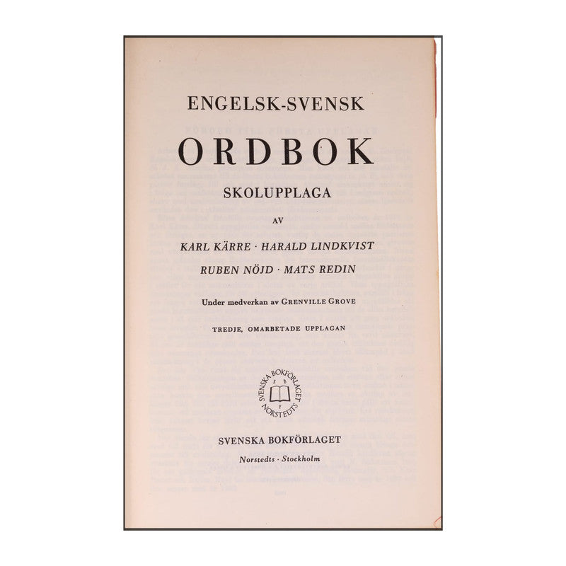 Engelsk-Svensk Ordbok