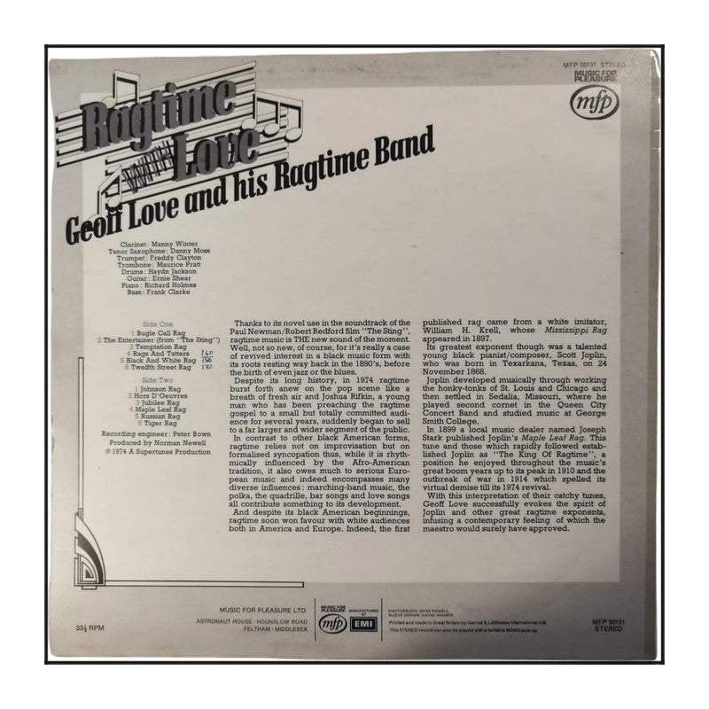 Geoff Love And His Ragtime Band: Ragtime With Love