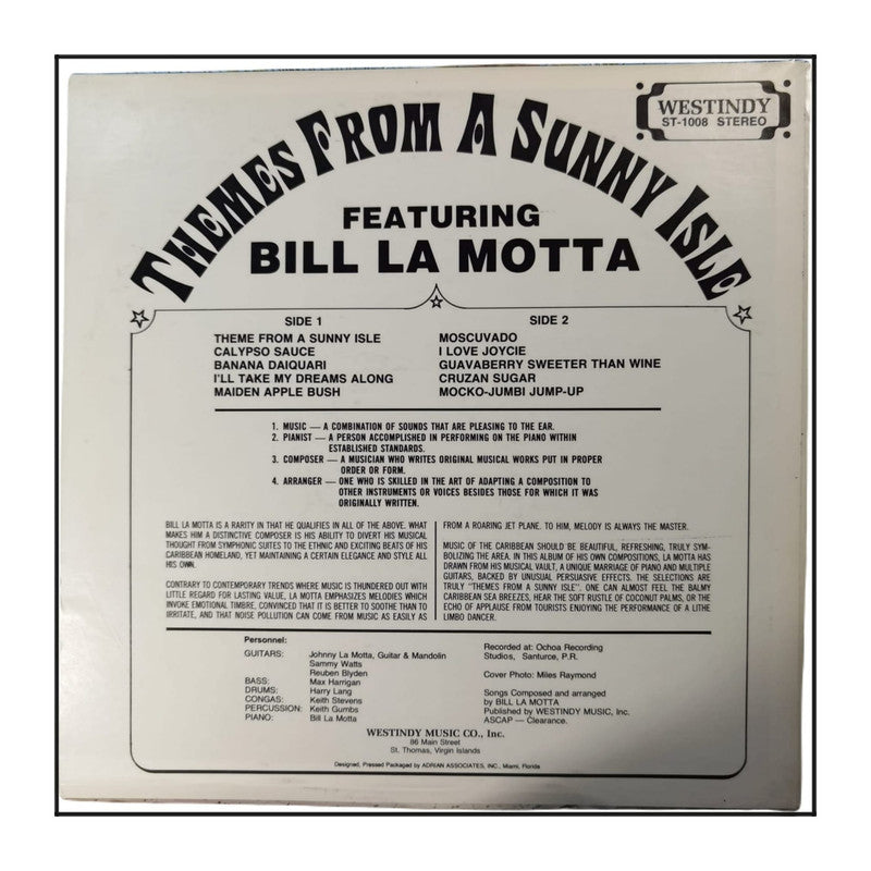 Bill La Motta: Themes From A Sunny Isle Featuring Bill La Motta