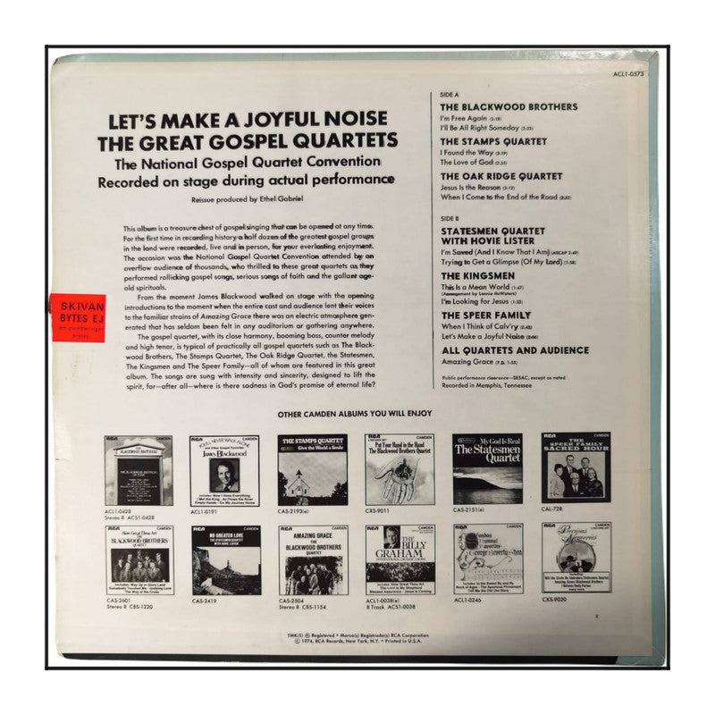 Let'S Make A Joyful Noise: The Great Gospel Quartets