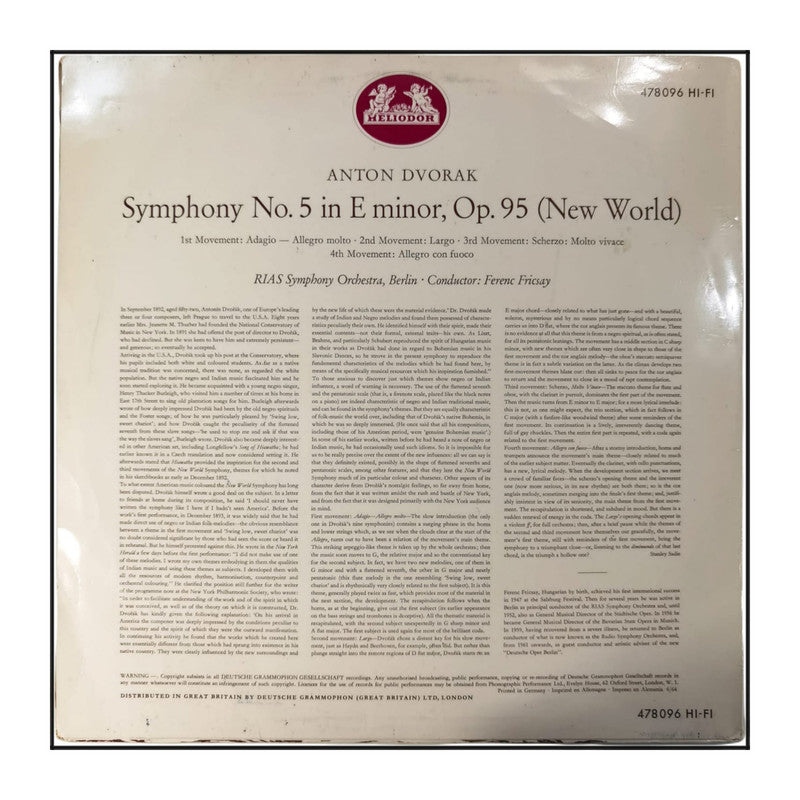 Antonín Dvorák: Symphony No 5 In E Minor, Op 95 - New World