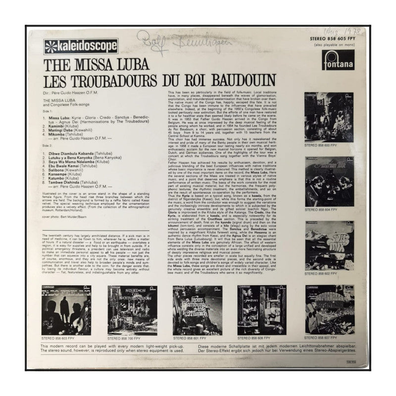 Les Troubadours Du Roi Baudouin: The Missa Luba