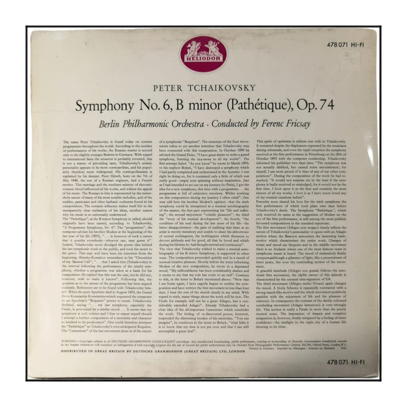 Pyotr Ilyich Tchaikovsky: Symphony No 6 B Minor Op 74 - Pathétique