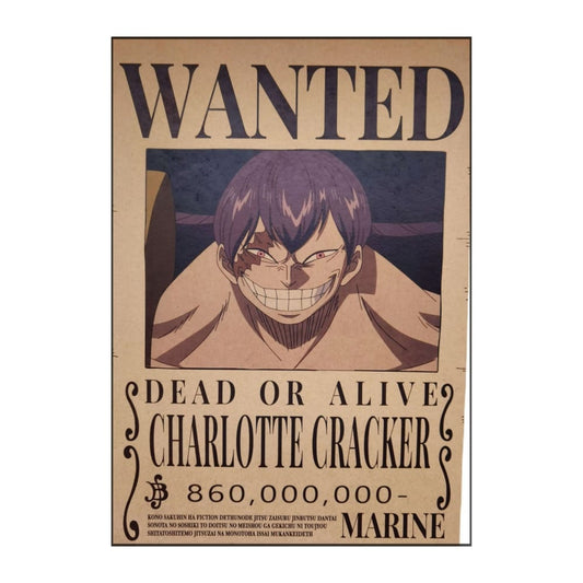 One Piece: Wanted Poster Charlotte Cracker 860000000 (420Mm X 285Mm)
