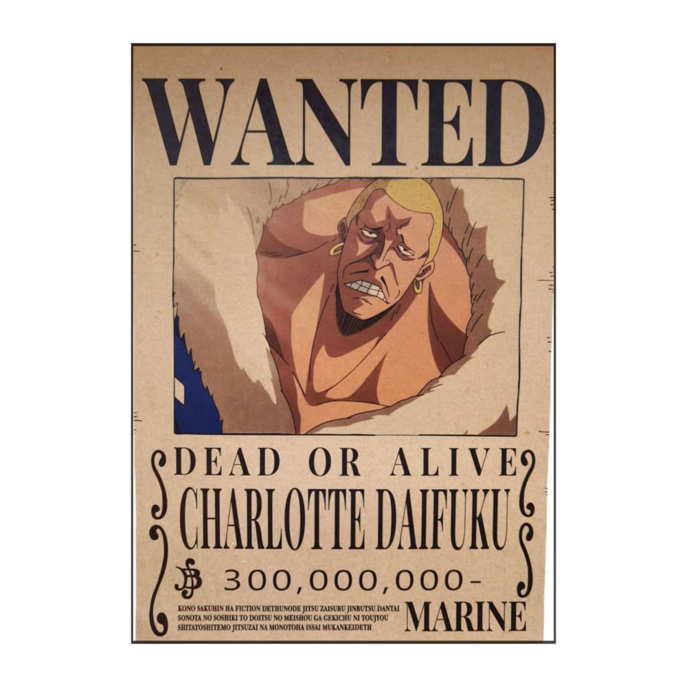 One Piece: Wanted Poster Charlotte Daifuku 300000000 (420Mm X 285Mm)