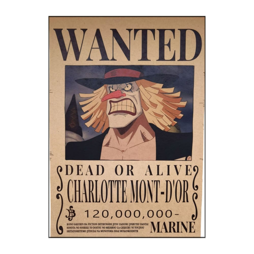 One Piece: Wanted Poster Charlotte Mont-D'Or 120000000 (420Mm X 285Mm)