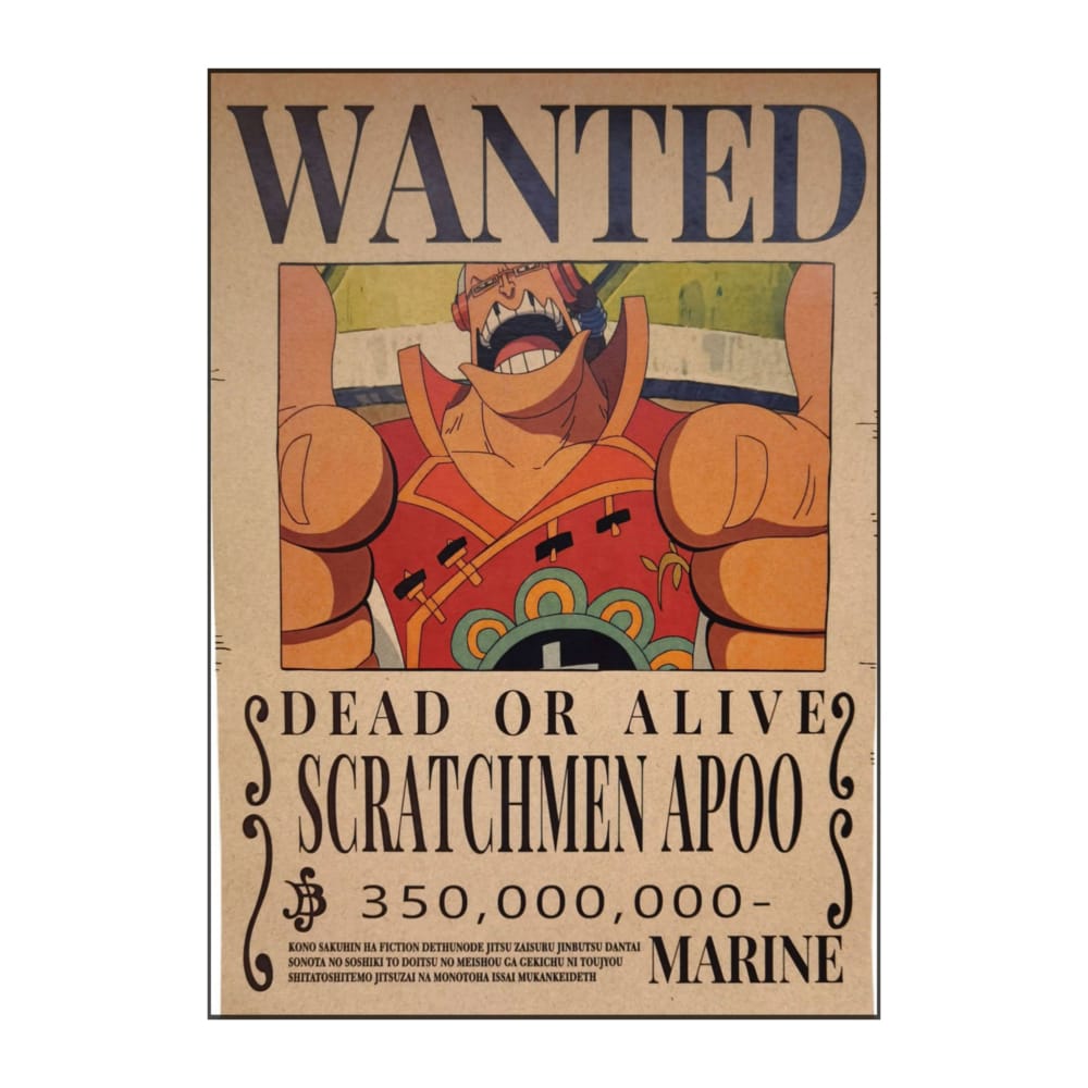 One Piece: Wanted Poster Scratchmen Apoo 350000000 (420Mm X 285Mm)