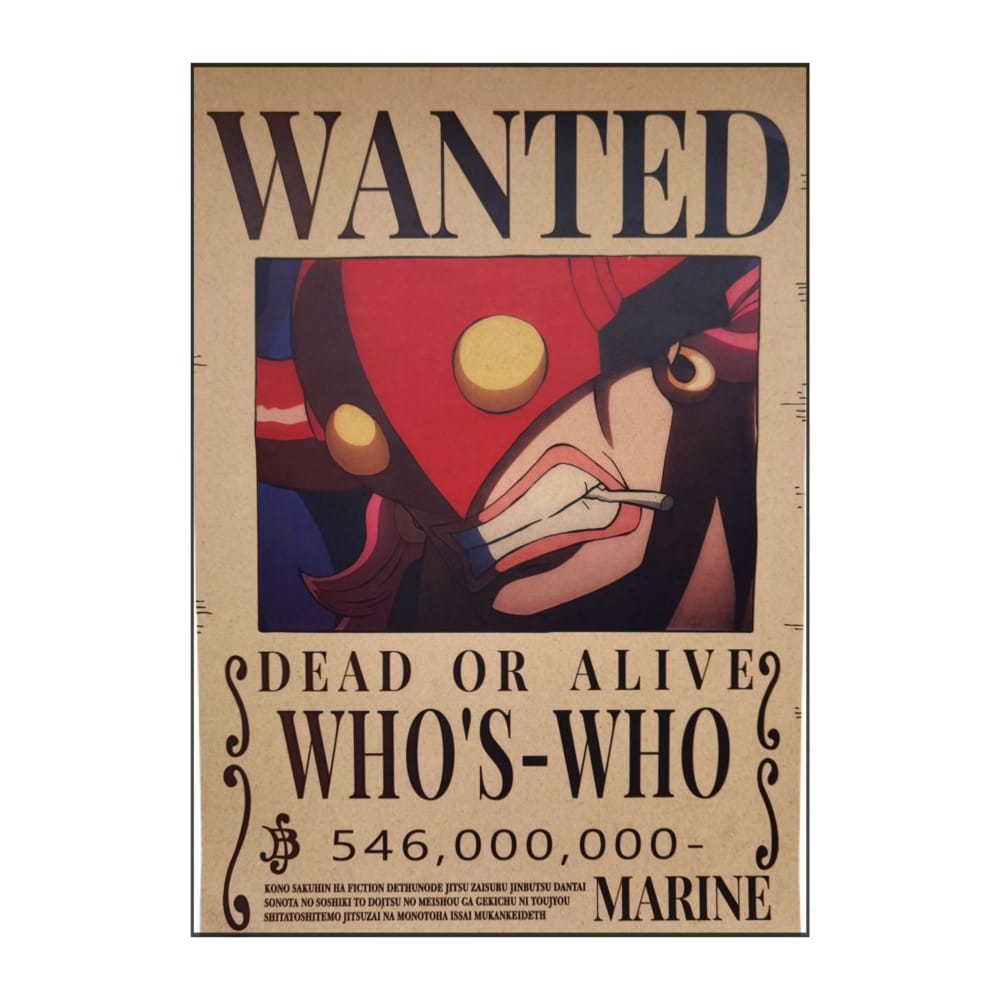 One Piece: Wanted Poster Who'S-Who 546000000 (420Mm X 285Mm)