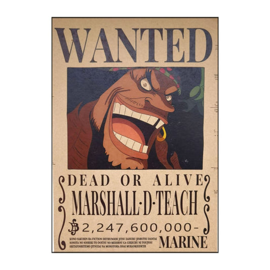 One Piece: Wanted Poster Marshall D. Teach 2247600000 (420Mm X 285Mm)