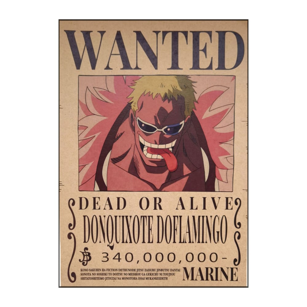 One Piece: Wanted Poster Donquixote Doflamingo 340000000 (420Mm X 285Mm)