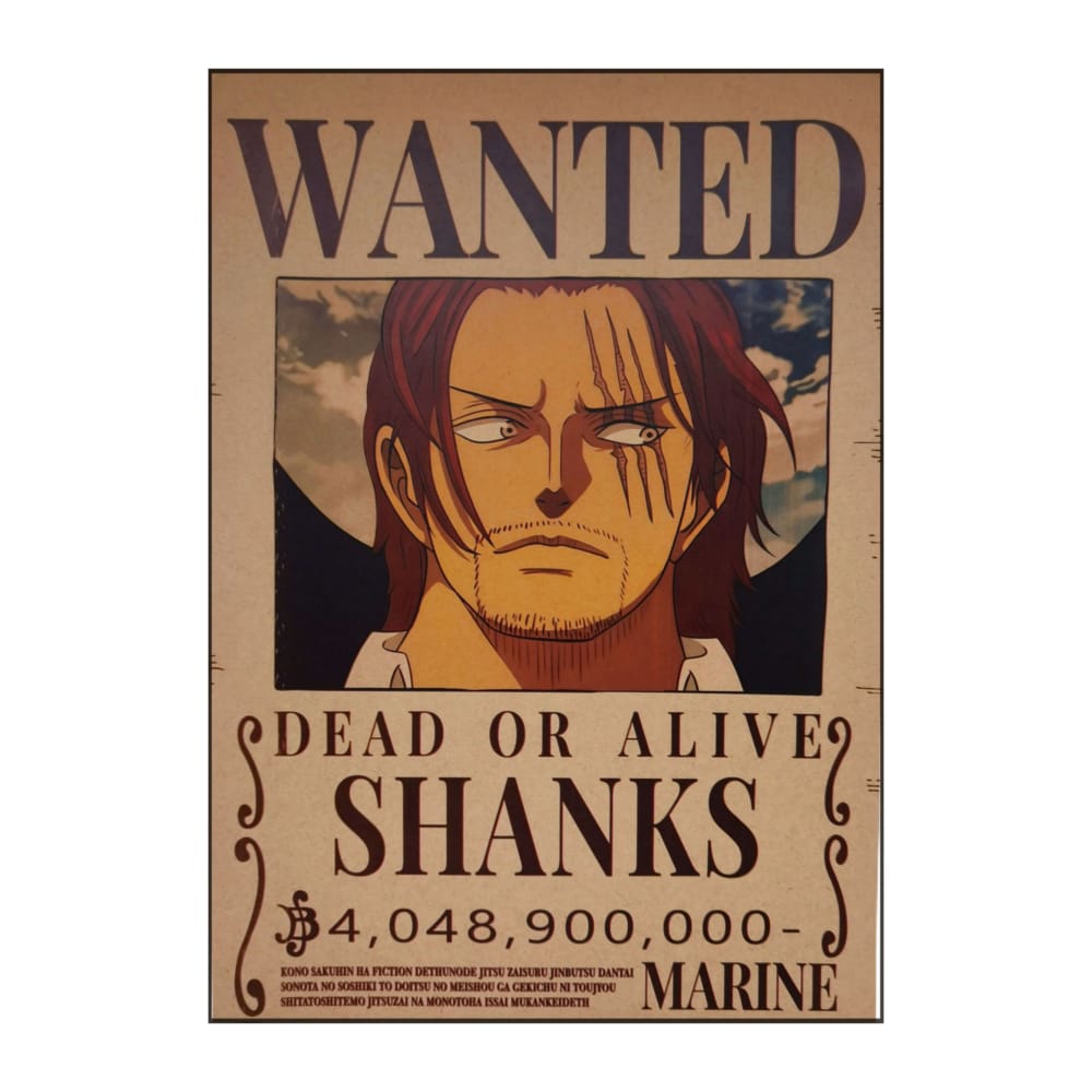 One Piece: Wanted Poster Shanks 4048900000 (420Mm X 285Mm)