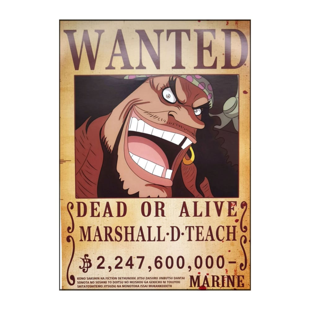 One Piece: Wanted Poster Marshall D. Teach 2247600000 (Art2) (420Mm X 285Mm)