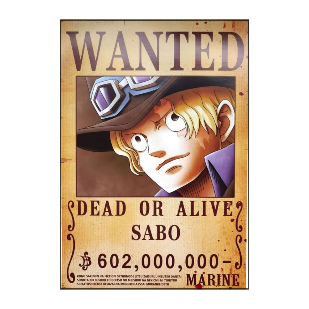 One Piece: Wanted Poster Sabo 602000000 (420Mm X 285Mm)