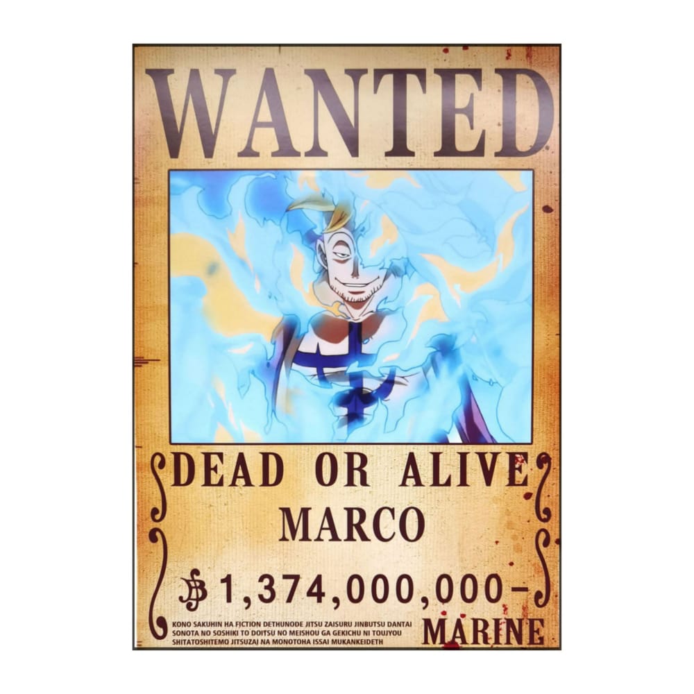 One Piece: Wanted Poster Marco 1373000000 (420Mm X 285Mm)