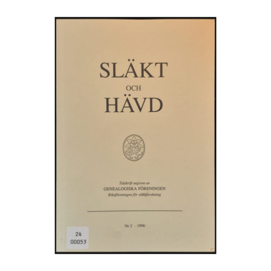 Släkt Och Hävd 1996-02