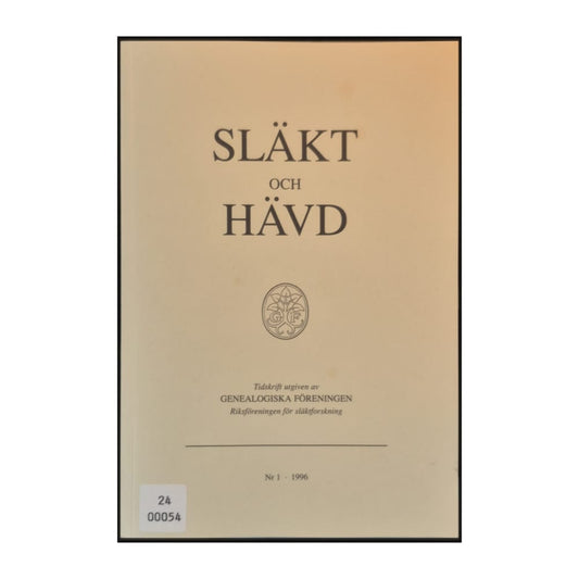 Släkt Och Hävd 1996-01