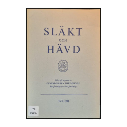 Släkt Och Hävd 1980-03
