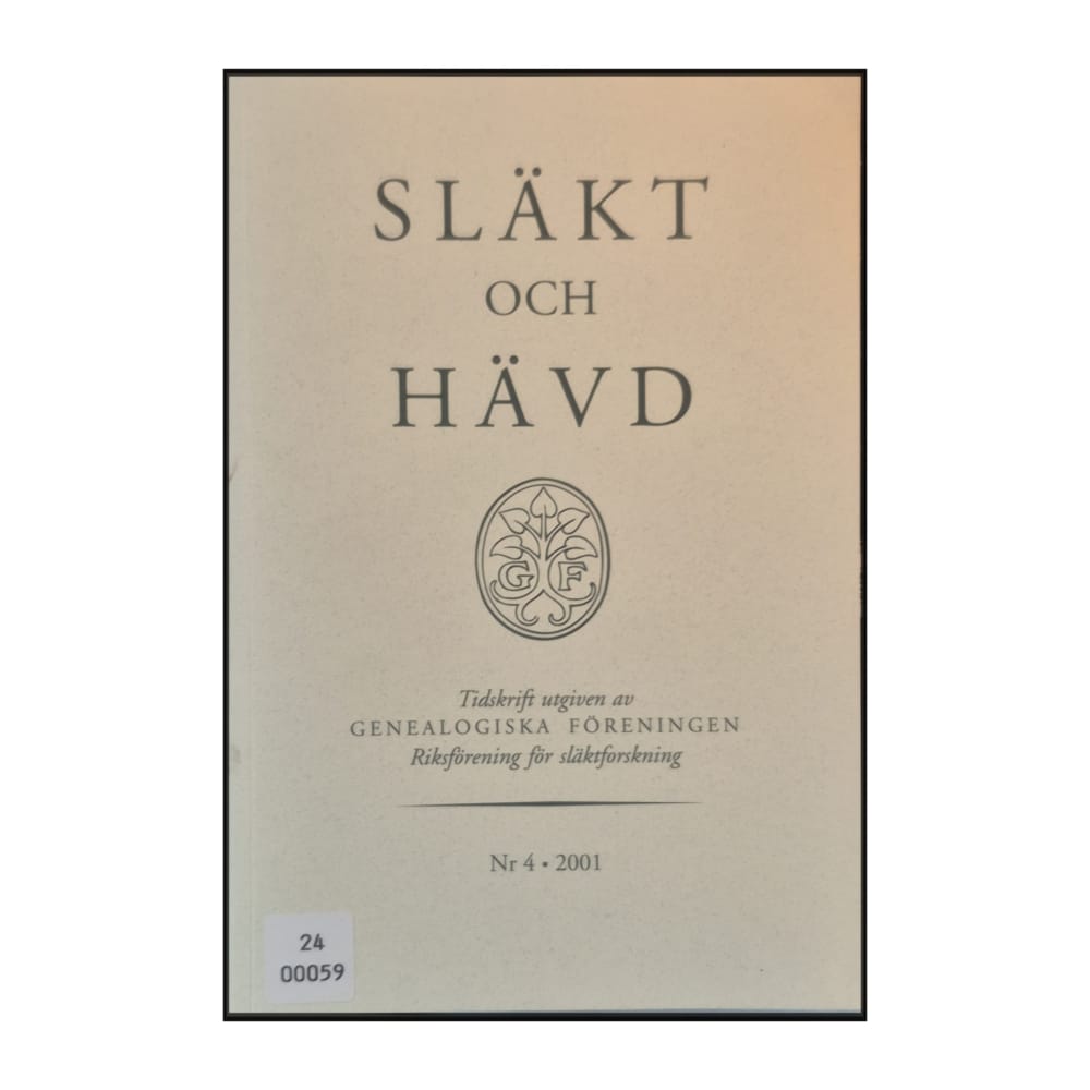 Släkt Och Hävd 2001-04