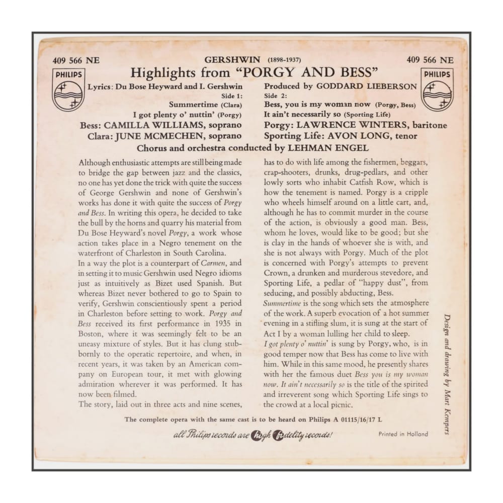 George Gershwin: Porgy And Bess