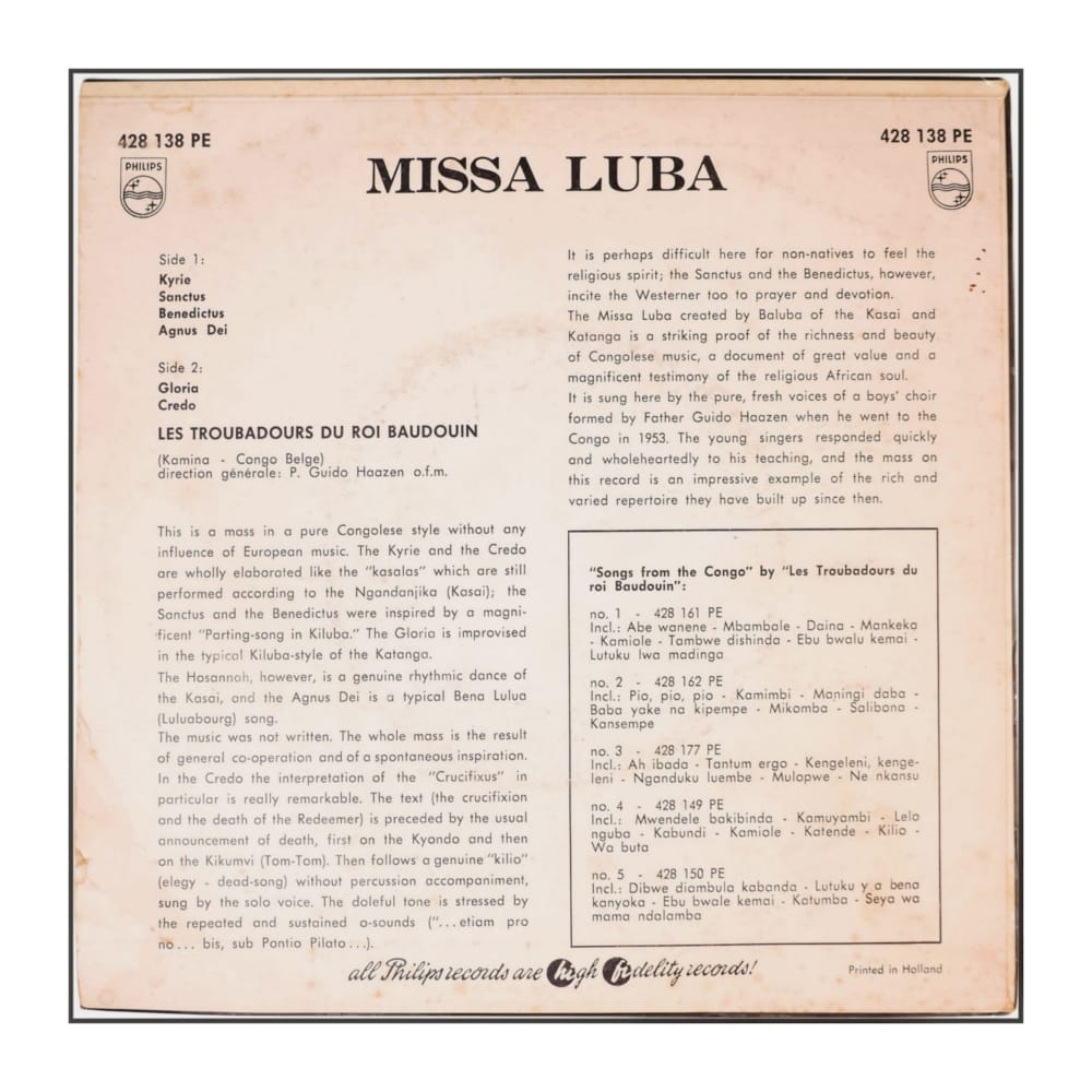Les Troubadours Du Roi Baudouin: Missa Luba