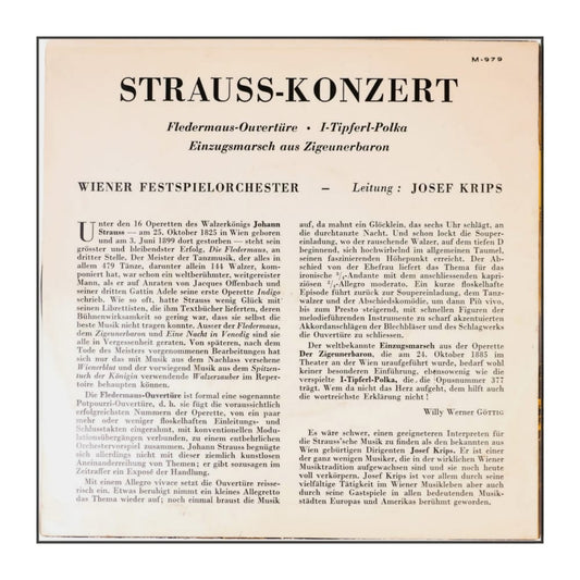 Johann Strauss Jr: Strauss-Konzert- Vinyl