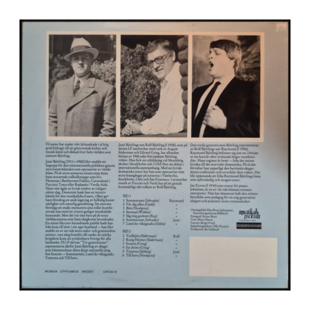 Jussi Björling & Rolf Björling & Raymond Björling: Tre Generationer