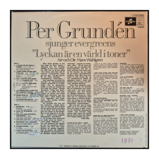 Per Grundén: Lyckan Är En Värld I Toner
