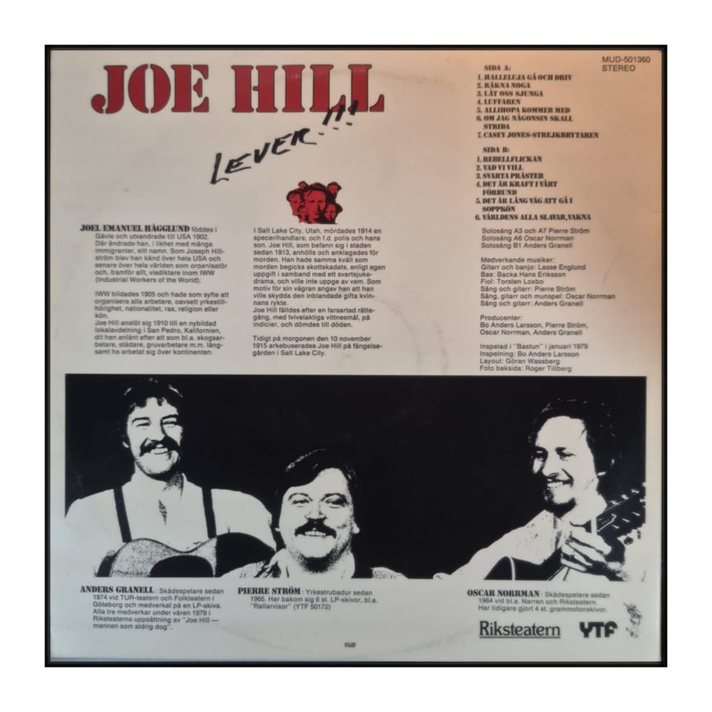 Anders Granell & Oscar Norrman & Pierre Ström: Joe Hill Lever