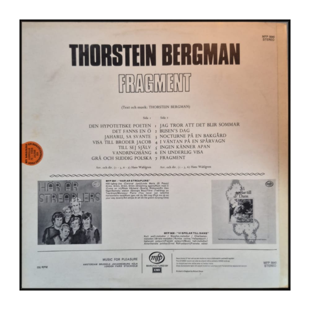 Thorstein Bergman: Fragment
