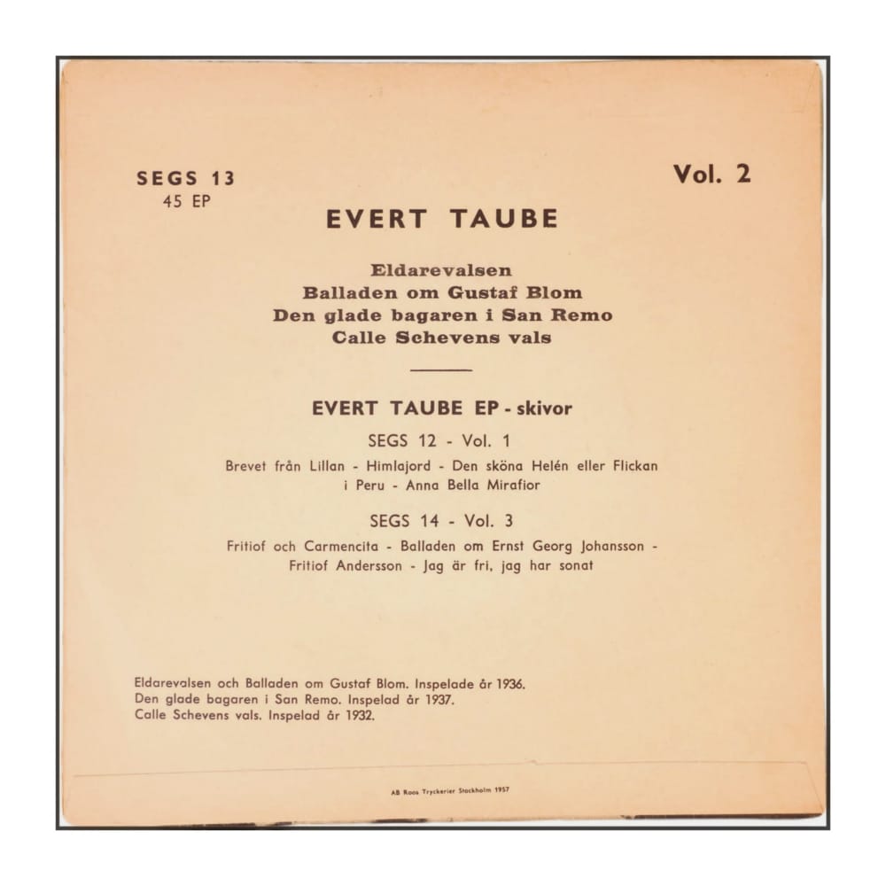 Evert Taube Vol 2
