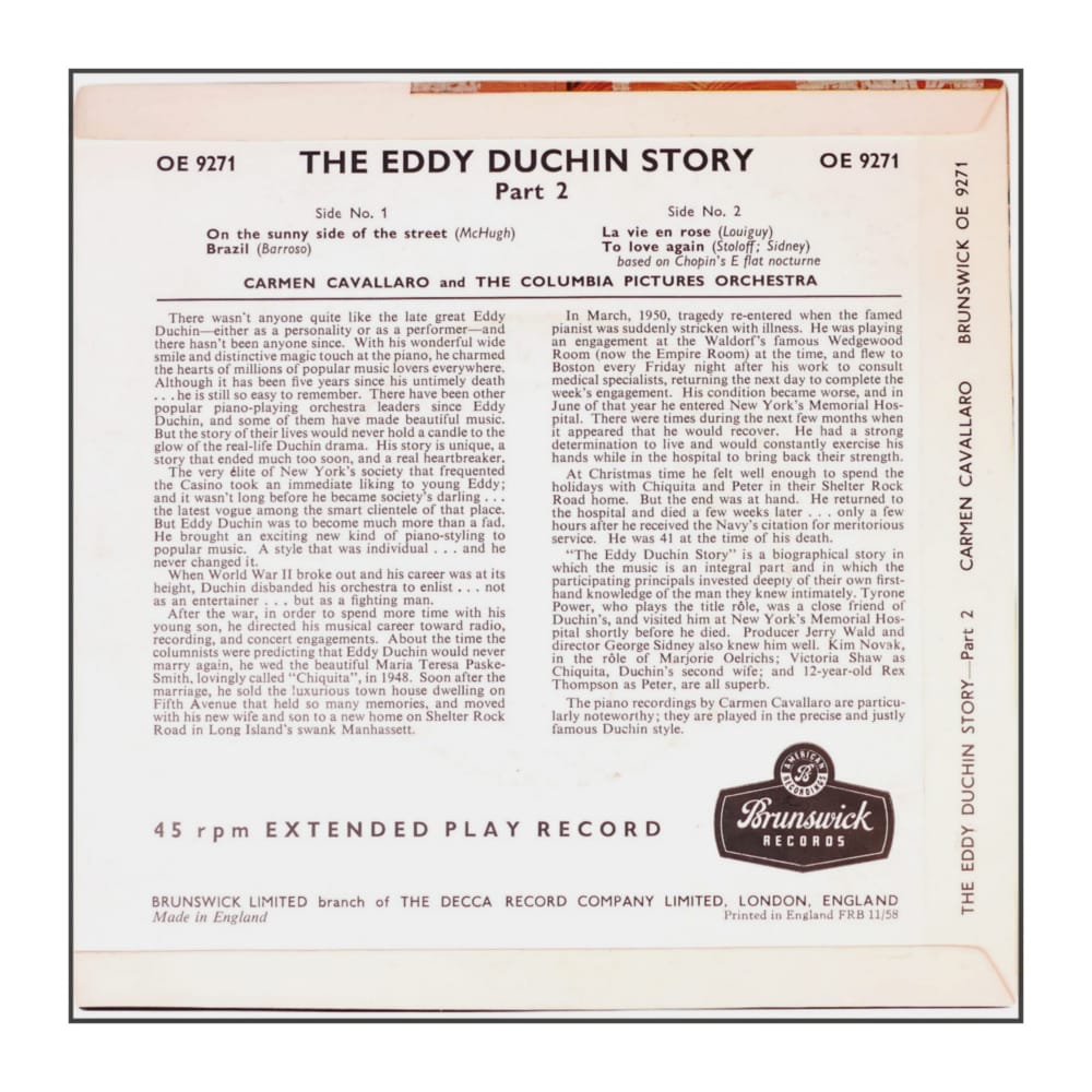 Carmen Cavallaro: The Eddy Duchin Story Part 2