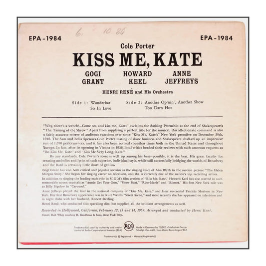 Henri René: Kiss Me Kate