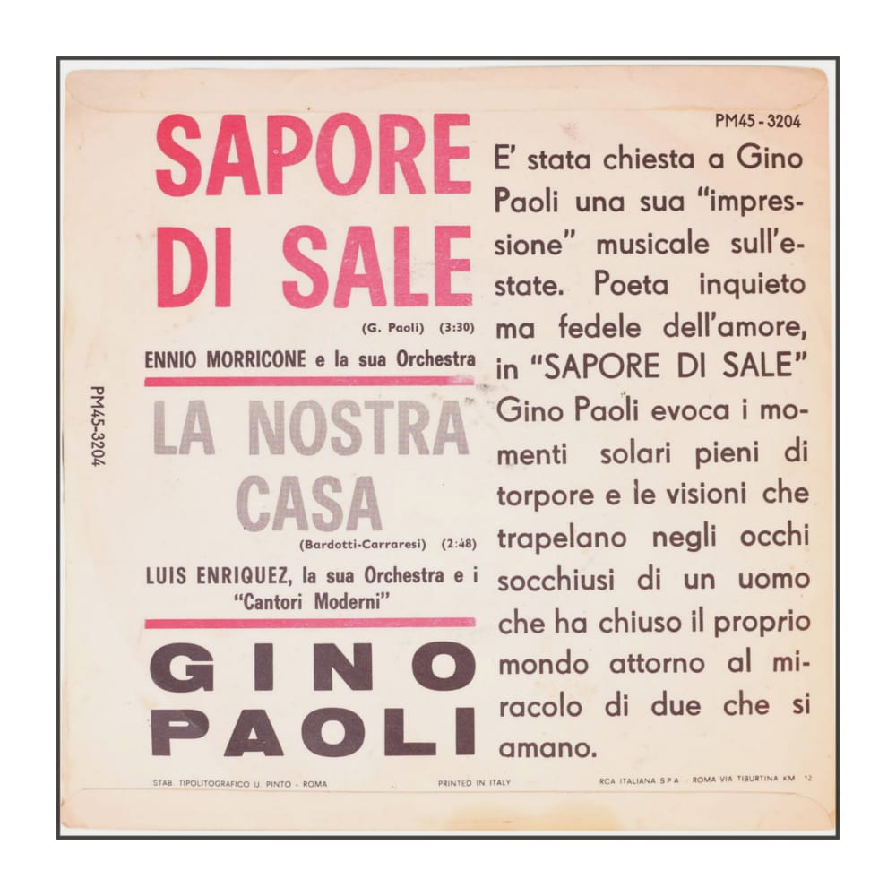 Gino Paoli: Sapore Di Sale