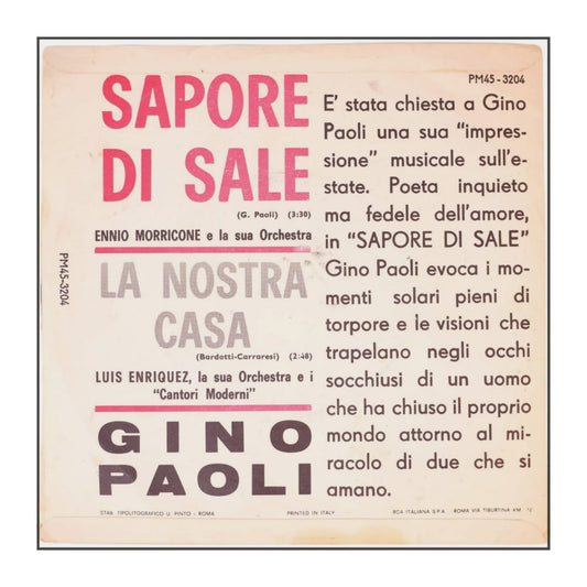 Gino Paoli: Sapore Di Sale