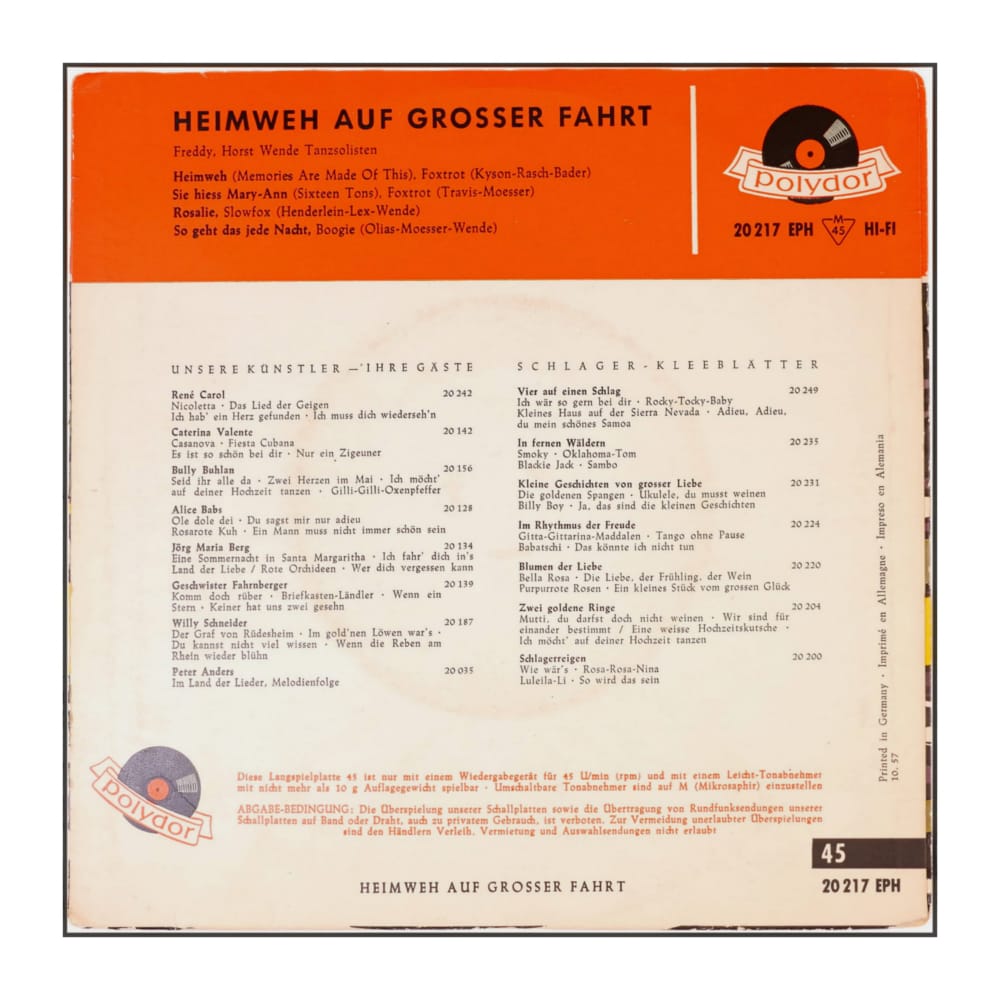 Freddy Quinn: Heimweh Auf Grosser Fahrt